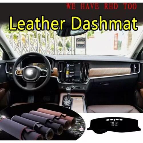 For Volvo S90 S90L V90CC Cross Country 2016-2020 Leather Dashmat Dashboard Cover Dash Mat SunShade Carpet Custom Car Styling