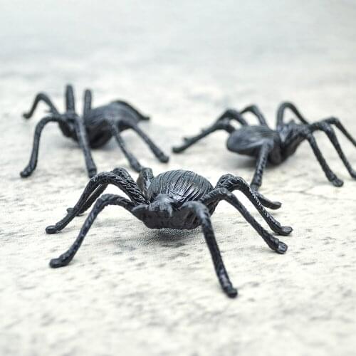 12pcs Lifelike Simulation Spider Animals Action Figure Toy Funny Practical Jokes Toys for Kids April Fools Day Party Decoration