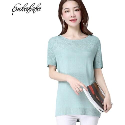 Женские базовые футболки Enkofofo China At AliExpress