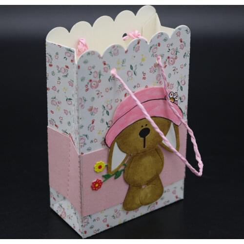 Metal cutting Die Beautiful Box and Bear cutting Paper Craft hand punching Card Art cutting Machine