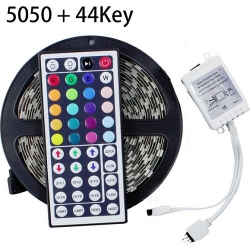 5M Flexible RGB LED Light Strip 16FT 5050 SMD 5M 300 LEDs with 44key IR REMOTE Controller