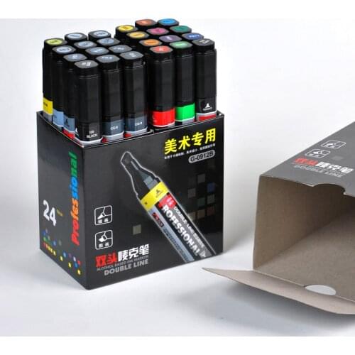 Art design 12 color / 24 color / 36 color double head marker pen color pen advertising poster pen