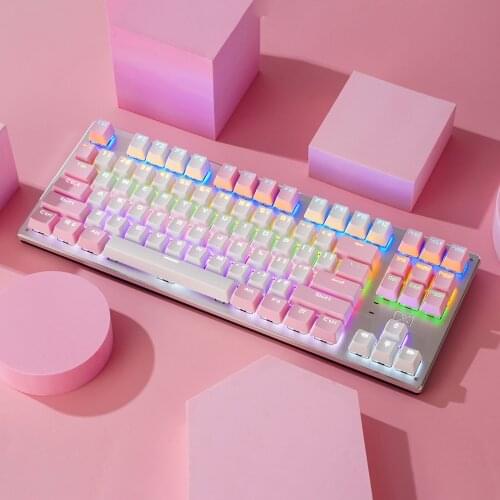 New RF912D 87-Keys Bluetooth Mechanical Keyboard RGB Backlit Wireless Gaming Keyboard Anti-ghosting For Computer Laptop PC#g3