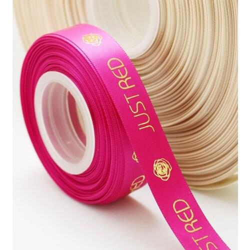 Custom ribbon polyester private logo printed gift package decoration ribbons hair extensions wrap ribbons 100yards/lot