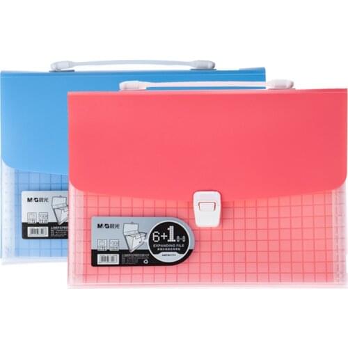 M&G AWTN1711 Expanding File A4 Document Paper Storage Box Portable Storage Box School Supplies Office Supplies Stationery