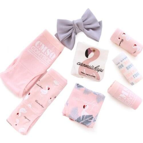 2019 NEW 4PCS/LOT Cute Girl Panties Underwear Briefs Cotton Lingerie Soft Comfortable Panty Wholesale sq-B807-4P