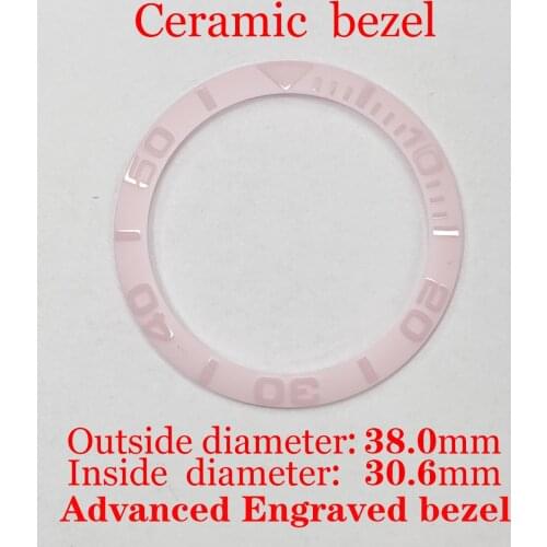 38mm 2021 New Style Advanced Engraved Ceramic Bezel Suitable For 40mm Case Accessories