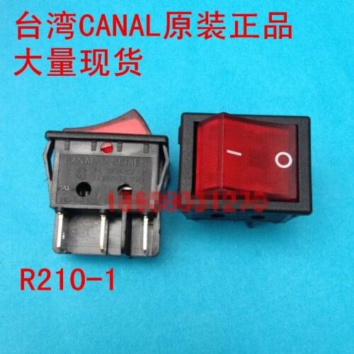 Original new 100% import rocker switch R220-1-C5N-BR 6pin red light R220-1 16A 250VAC