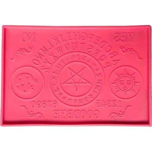 Oujia Board Planchette Divination Large Tray Resin Silicone Molds Agate Tray Serving Board Fruit Tray Resin Molds Crafts