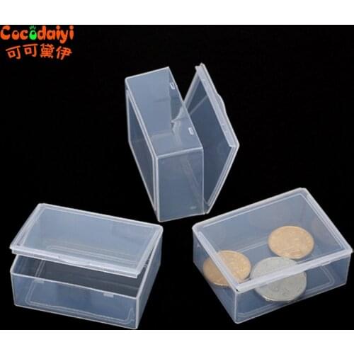 Rectangular Plastic Clear Storage Box Jewelry Beads Collection Container Organizer