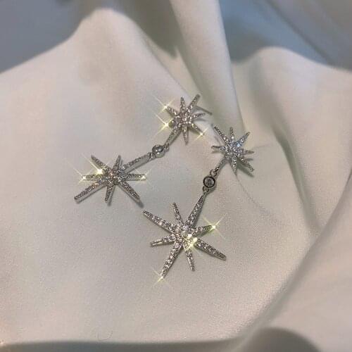 Miuoxion Retro Six-Pointed Star Earrings Fashion Personality Punk Party Jewelry For Women Feature Namour Charm Gift All Seasons
