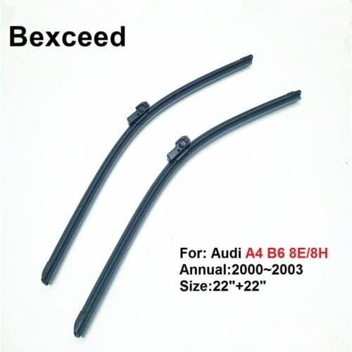 For Audi A4 B6 8E/8H 22"+22" Bexceed of Car windshield windscreen flat wiper blade 2000 2001 2002 2003