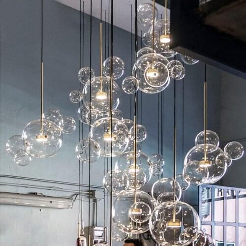 Nordic Mickey Light Soap Glass Ball Light Creative Personality Modern Simple Lamp Glass Restaurant pendant lights led light