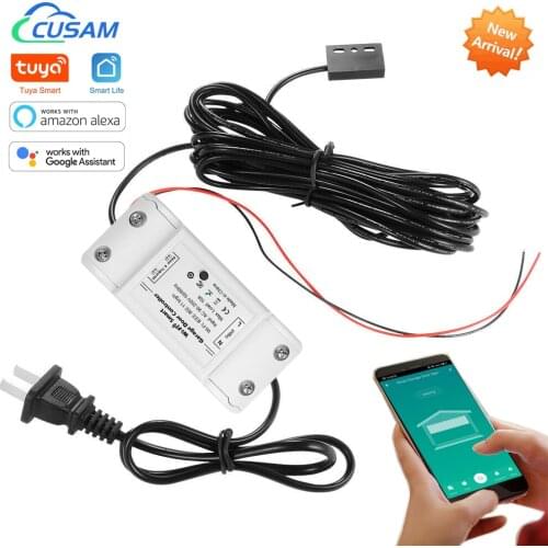 Tuya WiFi Smart Garage Door Opener Controller App Remote Control Switch Timing Works with Alexa Google Assistant Voice Commands