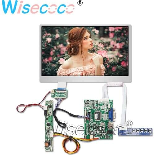Wisecoco 10.1 Inch 1280*720 IPS 750 nits LCD Screen with VGA 40 pin LVDS CCFL Inverter Driver Board Outdoor High Brightness