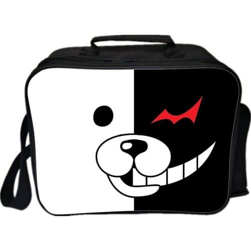 Japan Anime Danganronpa Cooler Lunch Bag Cartoon Girls Portable Thermal Food Picnic Bags For School Kids Boys Lunch Box Tote