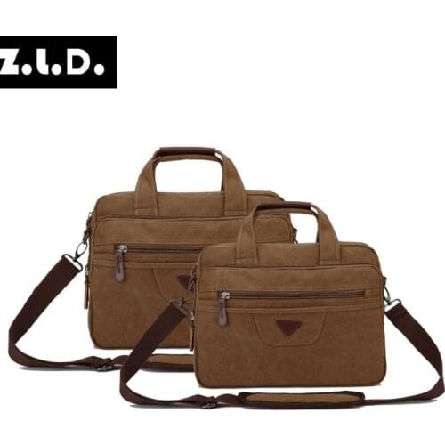 Z.L.D. women business briefcase wear canvas bag large capacity handbag high quality Messenger bag fashion computer shoulder bag