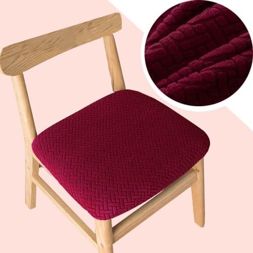 Jacquard Stretch Chair Cover Removable Dining Chair Seat Cover Chair Seat Cushion Slipcover for Dining Room Kitchen Chairs