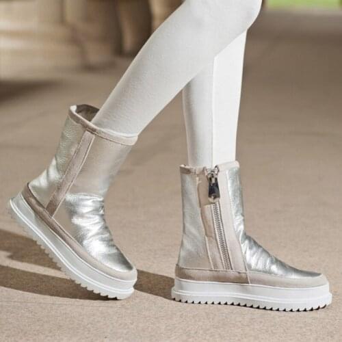 New Winter High Boots Women Shoes Warm Waterproof Snow Boots Platform Winter Shoes Woman With Fur Australia Boots Ladies Shoes