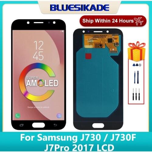 5.5" AMOLED For Samsung Galaxy J7 Pro 2017 LCD J730F Display Touch Screen Digitizer For Samsung J730 J730G LCD Replacement Parts