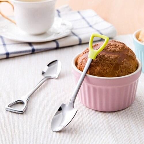 1/8Pcs Shape Shell Tea Spoons 2 Colors Afternoon Tea Dessert Long Handle Spoon Creative Metal Ice Cream Coffee Spoon WALK KNOW