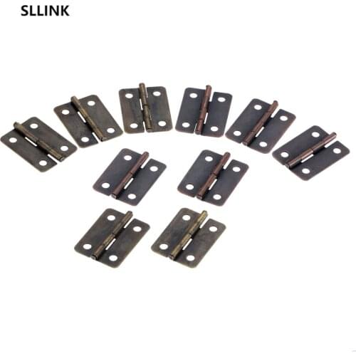 10Pcs Hinges Furniture Accessories Boxes Decorative Hinge Furniture Fittings For Cabinets 25*18mm