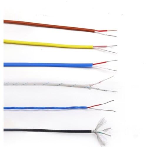 5/10Meters Precision K Thermocouple Wire, Degree 300℃ Compensation 2*0.3/0.5MM Temperature Measurement Line