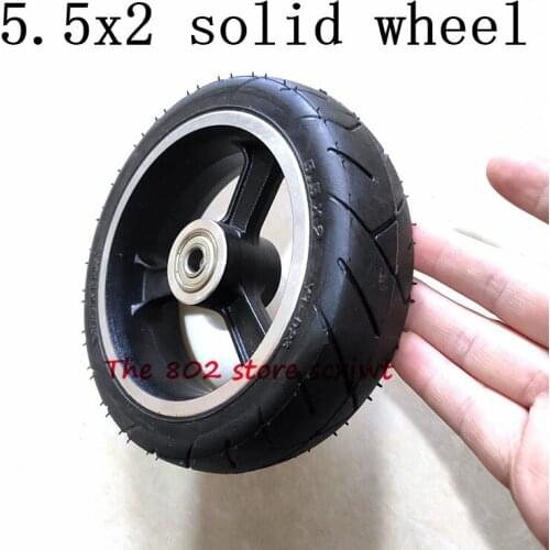 5 Inch Solid Wheel 5.5x2 Fast Wheel F0,jackhot,Nes Carbon Fiber Scooter Solid Tire with Alloy Rim Hub