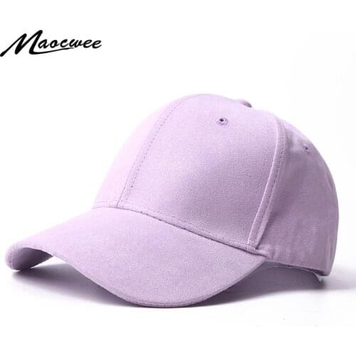 Suede Baseball Cap Snapback Adjustable Breathable Dad Hats For Women and Men Unisex Soft Faux Suede Casual Solid Color Sport Hat