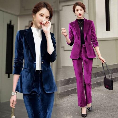 Pants suits for women business jacket and pants set women business suit pant suits for women professional clothes for women