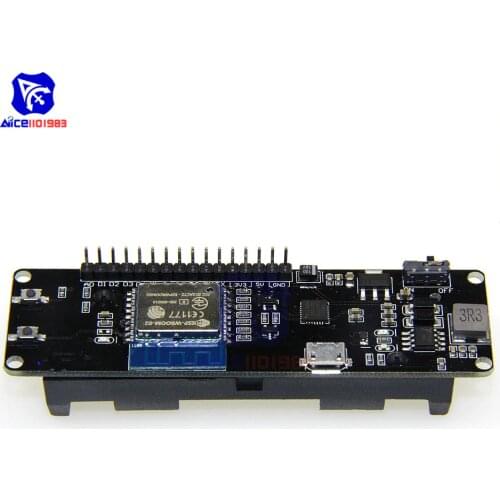 18650 Battery Case for WeMos D1 ESP8266 Mini WiFi Wireless NodeMcu Module Development Board Esp-Wroom-02 1A PWM I2C for Arduino