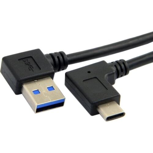 Cable Cy 30cm 3.1 90 Degree Usb 3.0 For Laptop A Tablet Mobile Phone Angled To Right Reversible