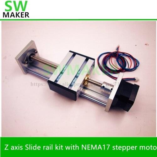 Z axis Slide rail kit with NEMA17 stepper motor 100-1000mm effective stroke TR8 lead screw for CNC Reprap 3D printer
