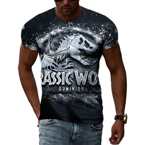 Summer New Mans T-shirt Spain 3d Dinosaur Print Custom Casual Plus Size T-Shirt for Men Streetwear Short Sleeve T-shirts XS-6XL