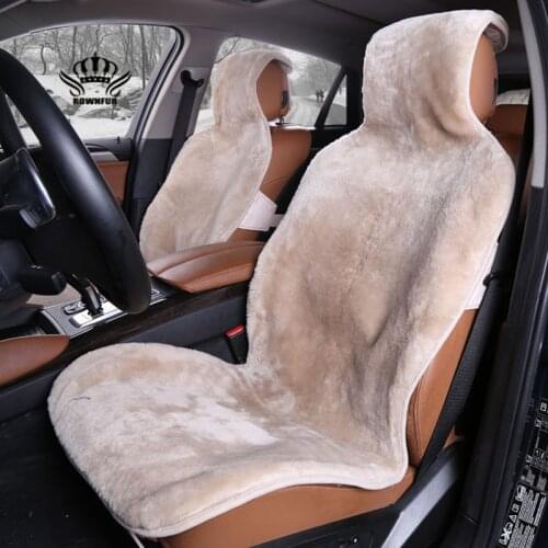 KOPOHA MEX fur Car Seat Covers Natural Australian sheepskin wool cushion winter new plush car pad seat covers NC078