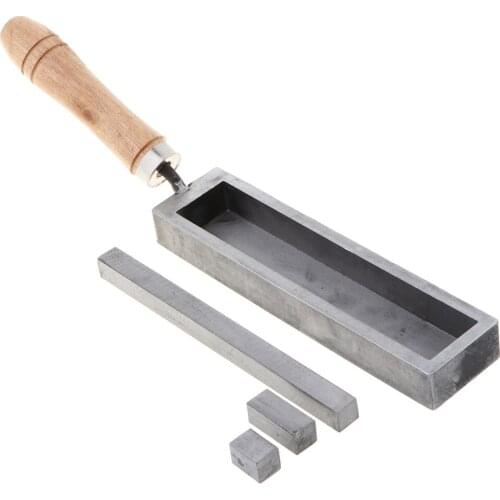 Metal Casting Mold Mould Sump Iron Oil Trough With Wood Handle Jewelry Equipment