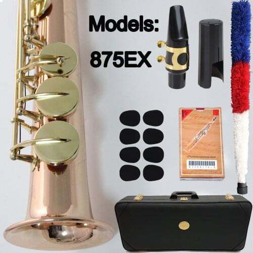 MFC Bb Soprano Saxophone 875EX Phosphor Bronze Copper Musical Instruments Professional Soprano Sax Case Mouthpiece Reeds Neck
