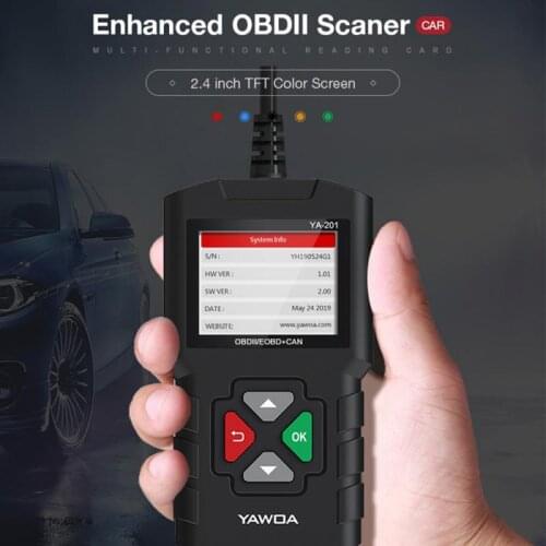 Multilingual Automobile Fault Detector YA-201 OBD2 Car Fault Code Reading Card Battery Detector Car accessories Dropshipping