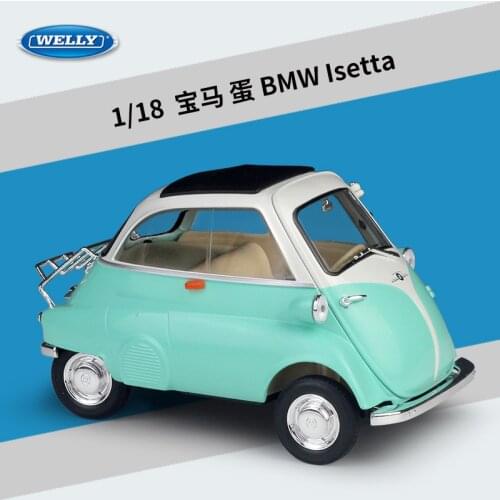 1:18 BMWegg Isetta Alloy Model Car Static Metal Model Vehicles With Box For Collectibles Gift