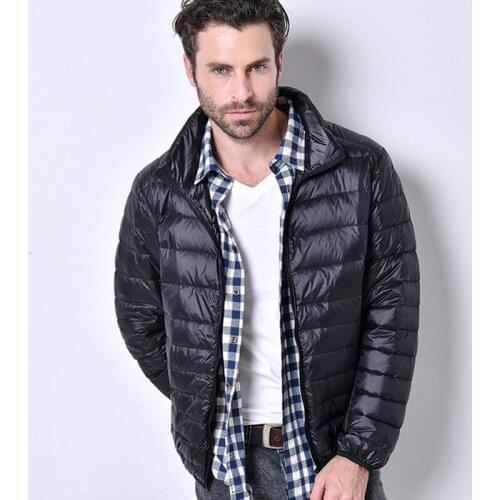 Male Casual Down Jacket Coat Warm Parka 5Xl Winter Autumn Men Ultralight Jacket White Duck Down Coat Men Down Jackets Winter