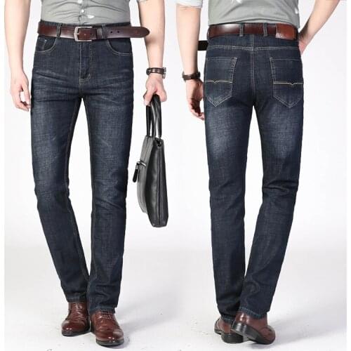 Male Jeans Men Jean Homme MenS Classic Biker Pants Jogger Business Pantalones Hombre Para Hombre Black Blue Denim Masculina