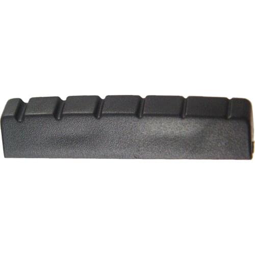 Pack of 2 Black Plastic Slotted Nut for 6 String Left Handed Acoustic/Wood Guitar Parts 43 x 6 x 9mm