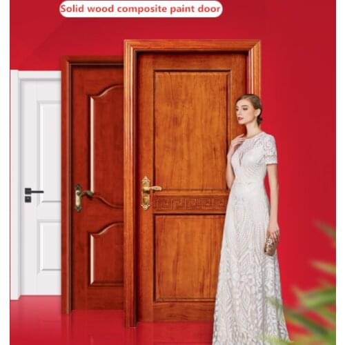 Factory wholesale 50Pcs solid wood composite paint door support custom room door bedroom door