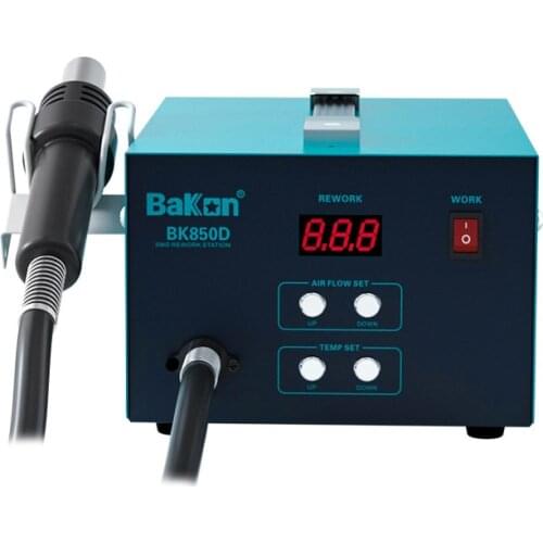 Original BAKON SBK850D ESD Digital Display Soldering Station 2 in 1 Hot Air Gun Temperature Adjustable Anti-static Rework Statio