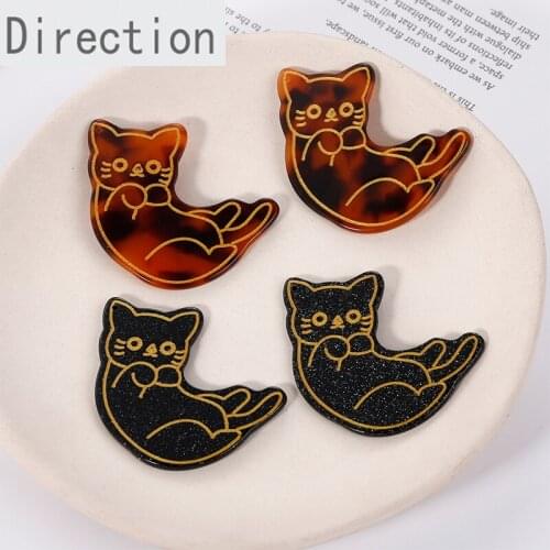 Japanese acetic acid coquettish funny sight Jin Meng cat pendant diy handmade ear jewelry hairpin accessory material