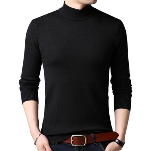Casual Men Knitted Sweater Pullover Winter Casual Sweater Solid Color Long Sleeve O Neck Pullover Plus Size Knitted Sweater