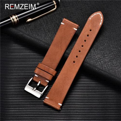 Vintage Genuine Leather Strap for Samsung Galaxy Gear S3 Watch Watchband Smart Watch Quick Release Watchbands 16 18 20 22 24mm