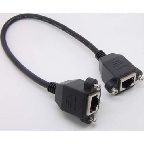 1ft Ethernet Lan Female to Female Network Cable RJ45 CAT5 100MB/S Extension adapter+4p screws
