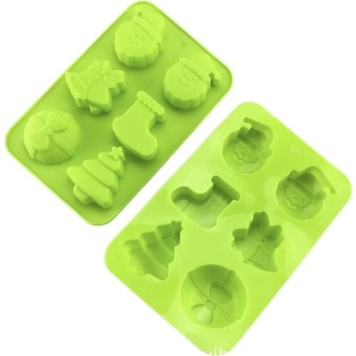 Christmas Tree Santa Claus Silicone Mold Epoxy Resin Pendant Molds For Jewelry Dessert Decoration Kitchen Baking Accessories