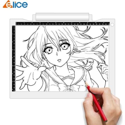 A4 Letter Paper Size Ultra-Thin Portable LED Light Art tracing Box Light Tracer pad Work with USB Power and AA Batteries